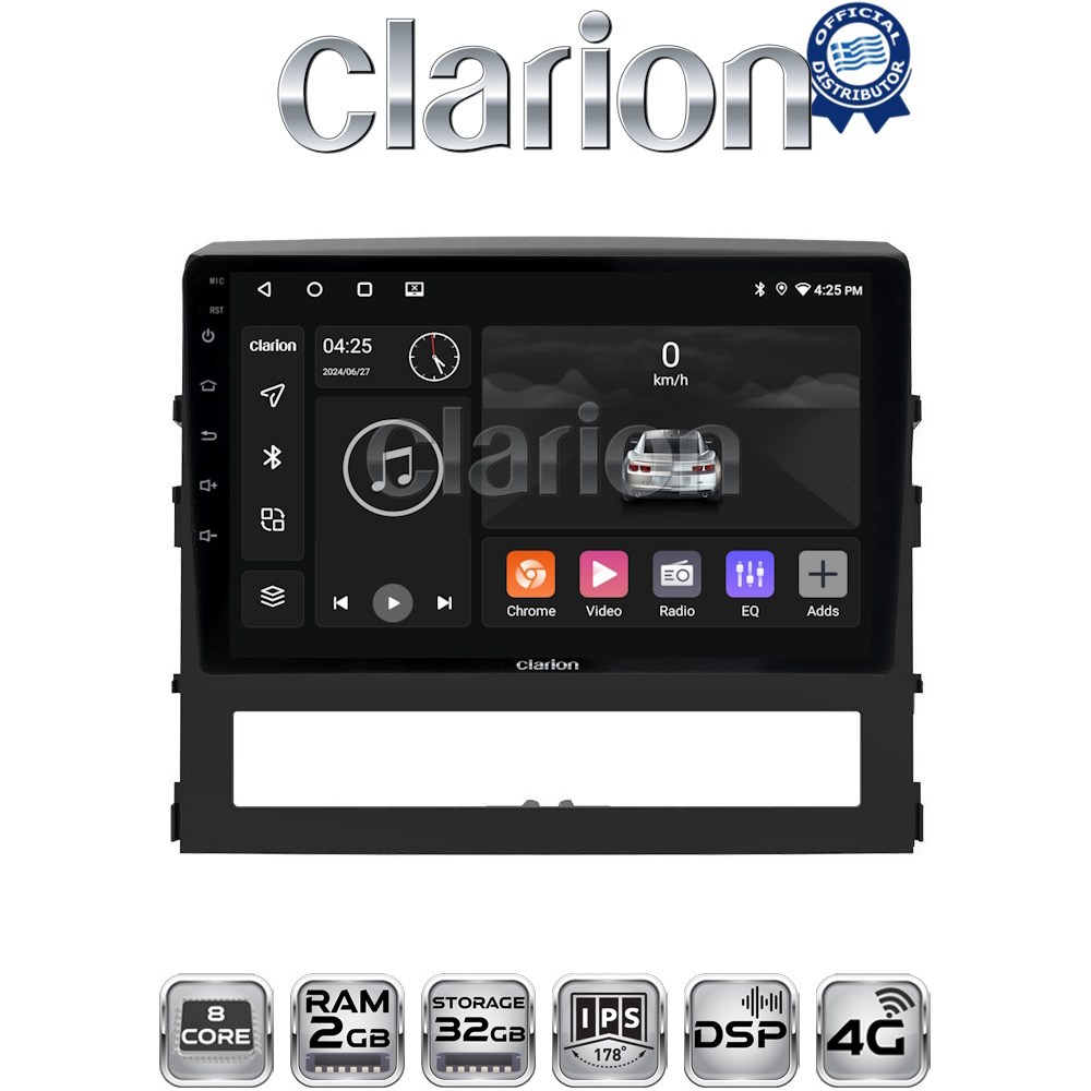 CLARION GL71386 Οθόνη OEM Multimedia Αυτοκινήτου για Toyota Land Cruiser 2016 (CarPlay/AndroidAuto/BT/GPS/WIFI/GPRS)