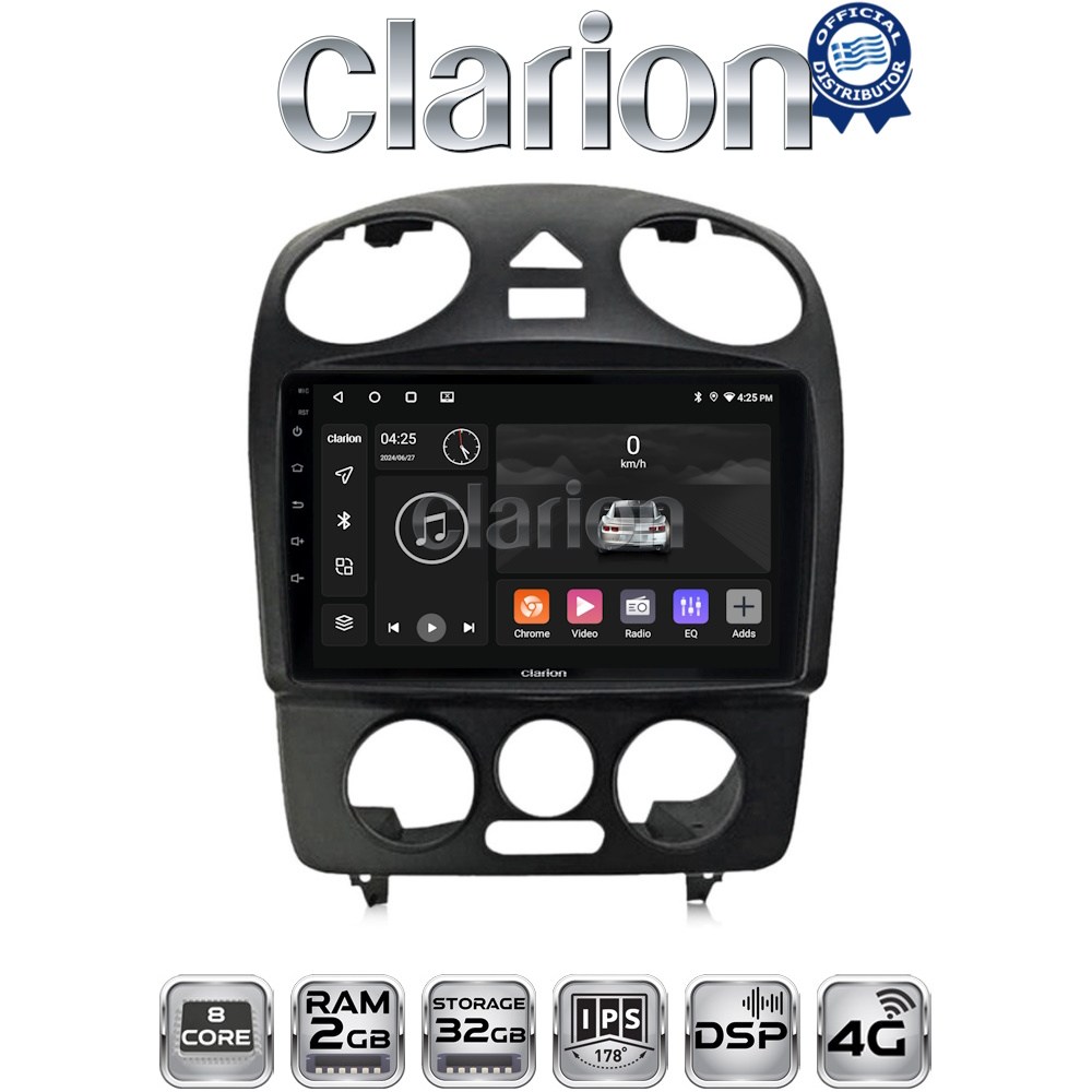 CLARION GL71408 Οθόνη OEM Multimedia Αυτοκινήτου για VW BEETLE 2003 > 2010 (CarPlay/AndroidAuto/BT/GPS/WIFI/GPRS)