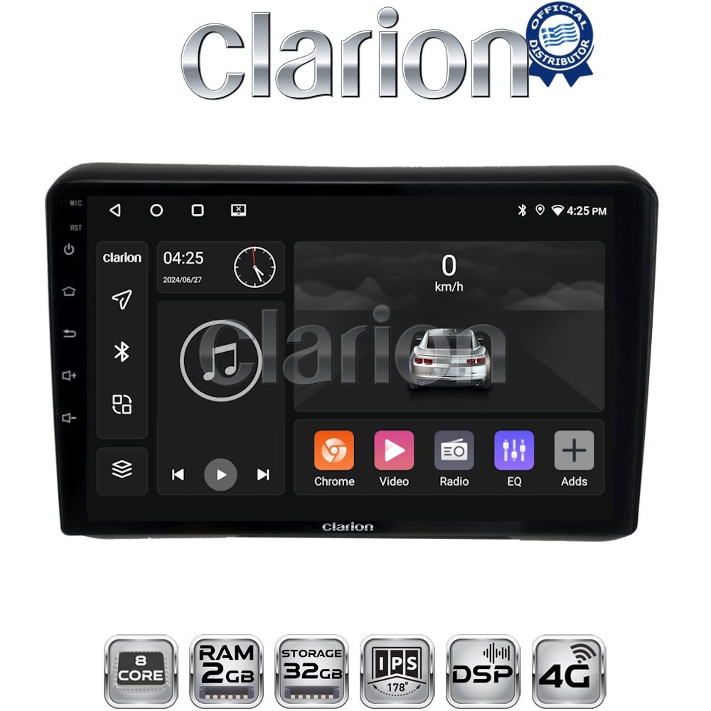 CLARION GL71421 Οθόνη OEM Multimedia Αυτοκινήτου για HONDA HRV 2015> (CarPlay/AndroidAuto/BT/GPS/WIFI/GPRS)