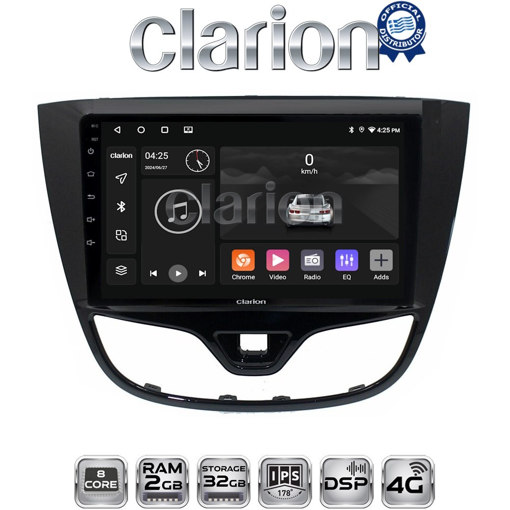 CLARION GL71479 Οθόνη OEM Multimedia Αυτοκινήτου για OPEL KARL 2014-2019 (CarPlay/AndroidAuto/BT/GPS/WIFI/GPRS)