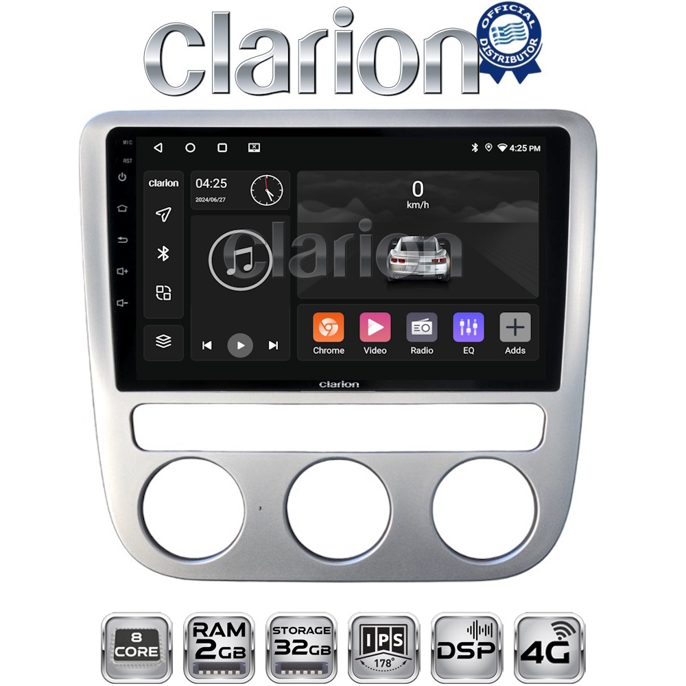 CLARION GL71488 Οθόνη OEM Multimedia Αυτοκινήτου για VW Scirocco & Eos 2008 > 2013 (CarPlay/AndroidAuto/BT/GPS/WIFI/GPRS)