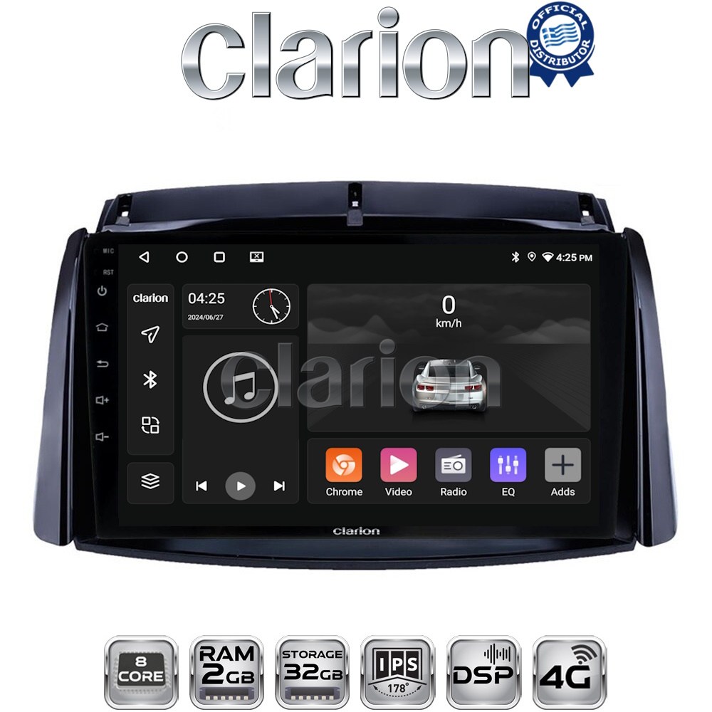 CLARION GL71498 Οθόνη OEM Multimedia Αυτοκινήτου για Renault Koleos 2006>2017 (CarPlay/AndroidAuto/BT/GPS/WIFI/GPRS)