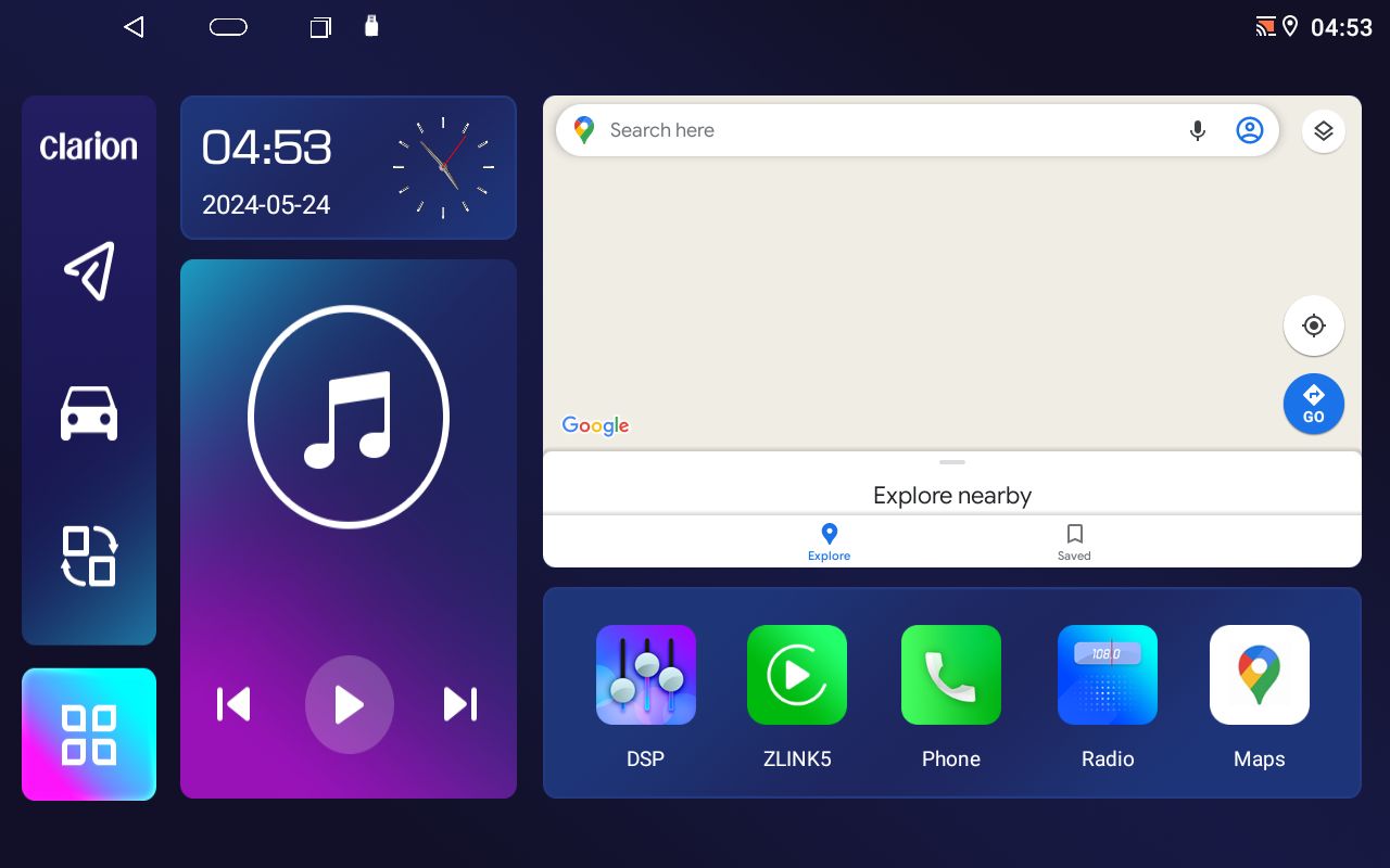 CLARION GL71500 Οθόνη OEM Multimedia Αυτοκινήτου για FIAT 500L 2012> (CarPlay/AndroidAuto/BT/GPS/WIFI/GPRS)