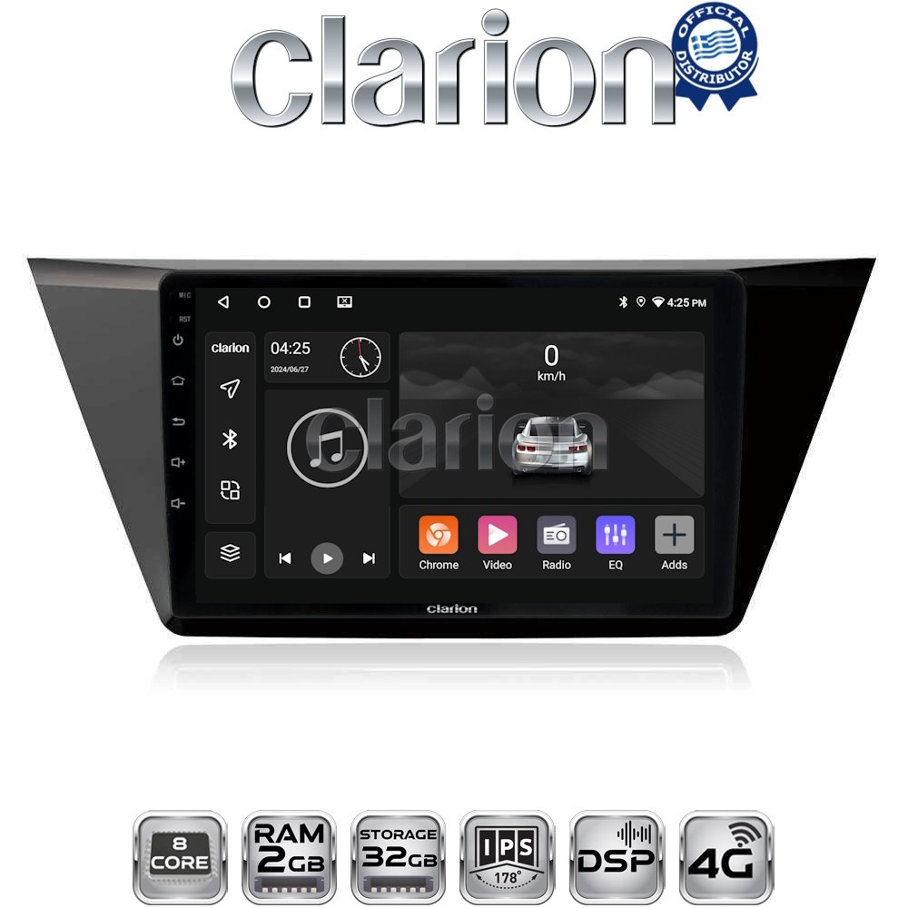 CLARION GL71522 Οθόνη OEM Multimedia Αυτοκινήτου για VW TOURAN 2016> (CarPlay/AndroidAuto/BT/GPS/WIFI/GPRS)
