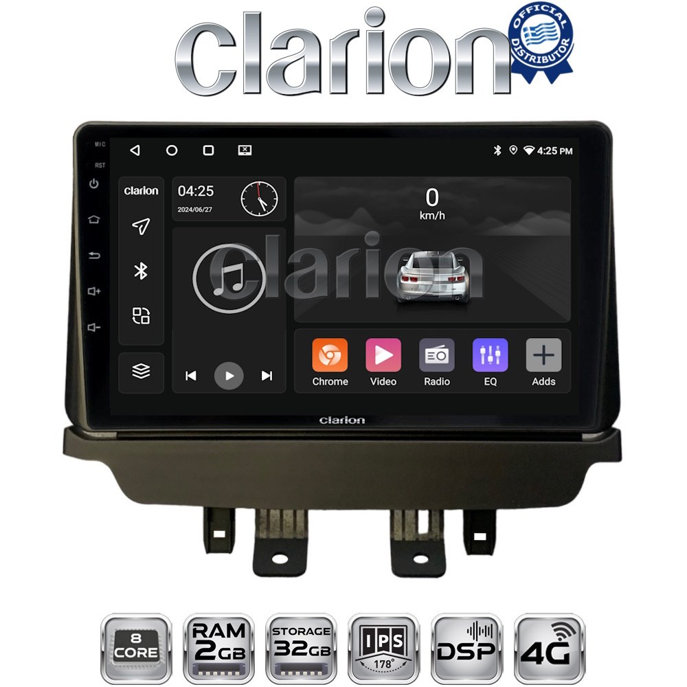 CLARION GL71532 Οθόνη OEM Multimedia Αυτοκινήτου για Mazda 2 2014 > (CarPlay/AndroidAuto/BT/GPS/WIFI/GPRS)