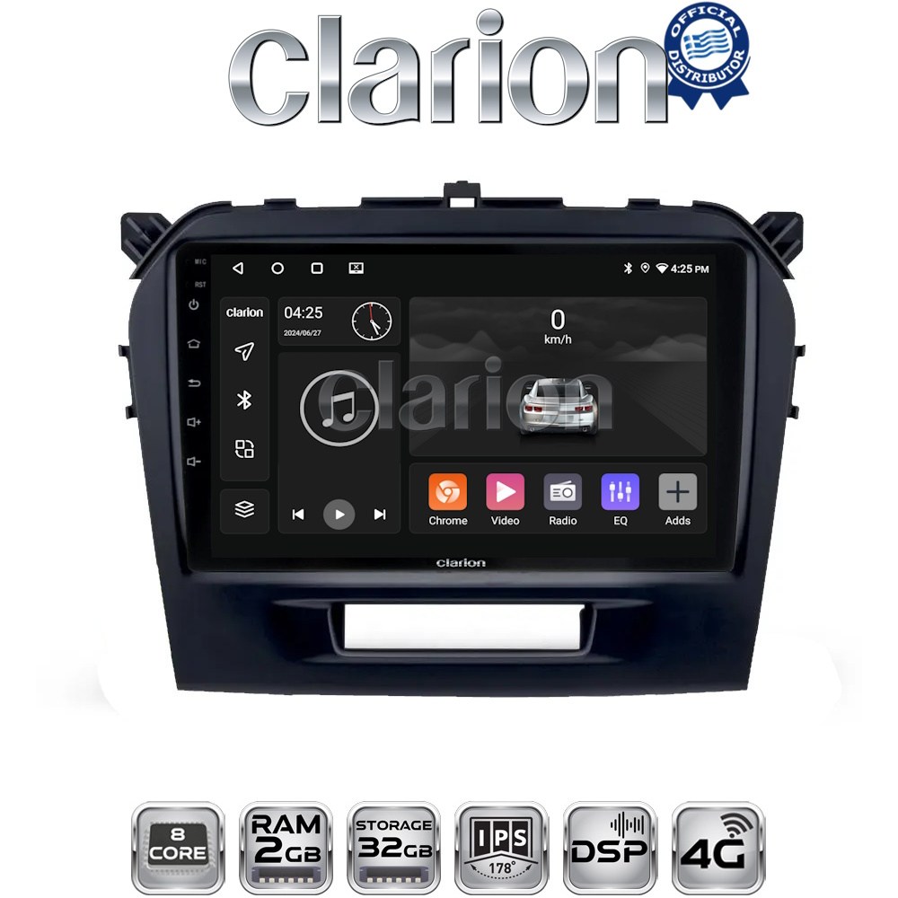 CLARION GL71571 Οθόνη OEM Multimedia Αυτοκινήτου για SUZUKI VITARA & BREZZA 2016> (CarPlay/AndroidAuto/BT/GPS/WIFI/GPRS)