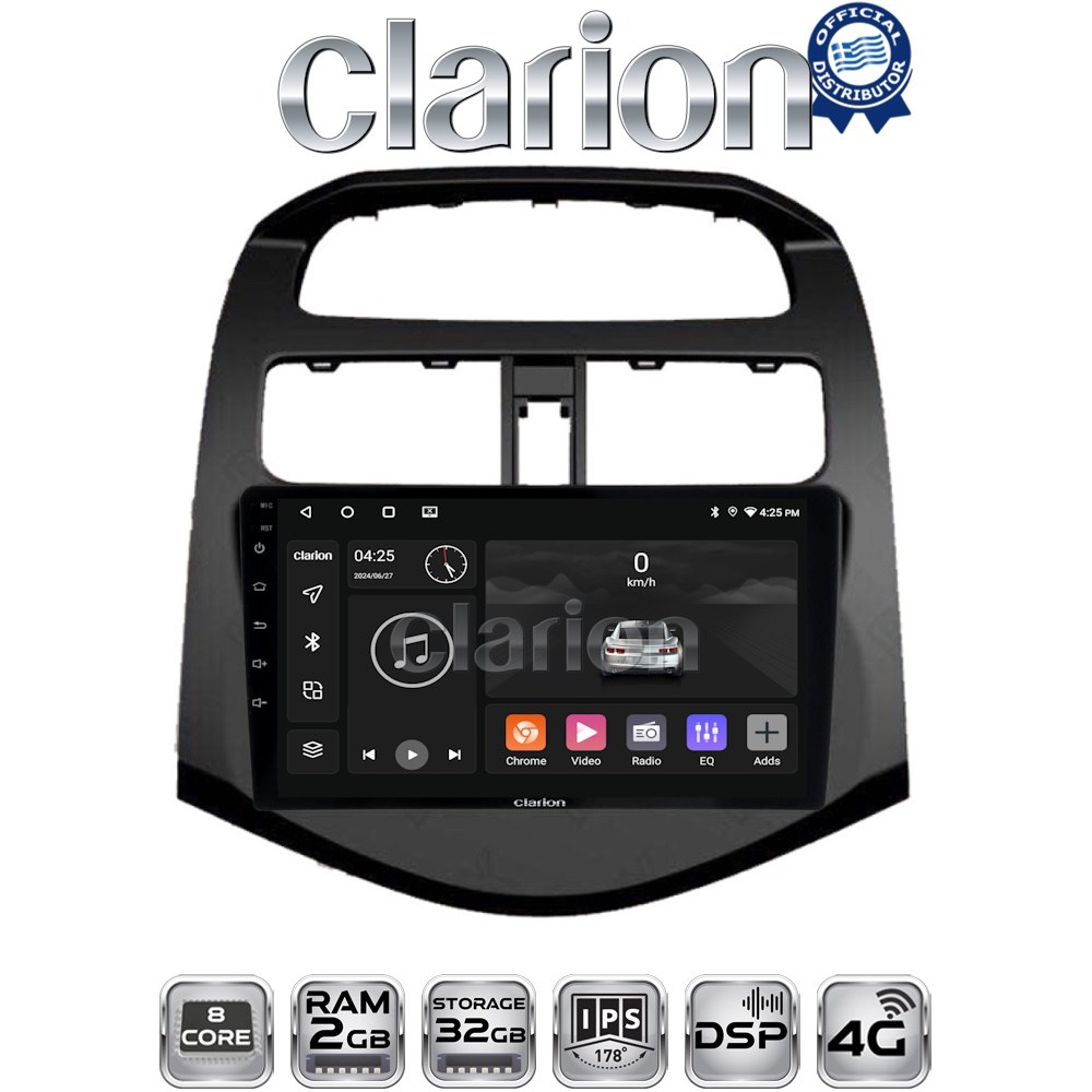 CLARION GL71589 Οθόνη OEM Multimedia Αυτοκινήτου για DAEWOO SPARK 2009>2016 (CarPlay/AndroidAuto/BT/GPS/WIFI/GPRS)