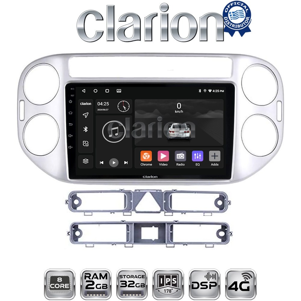 CLARION GL71590 Οθόνη OEM Multimedia Αυτοκινήτου για VW TIGUAN 2007>2017 (CarPlay/AndroidAuto/BT/GPS/WIFI/GPRS)