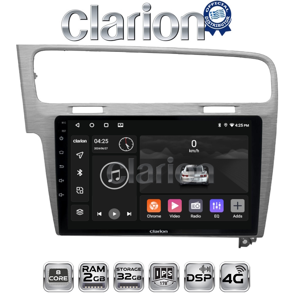 CLARION GL71591 Οθόνη OEM Multimedia Αυτοκινήτου για VW GOLF7 (CarPlay/AndroidAuto/BT/GPS/WIFI/GPRS)