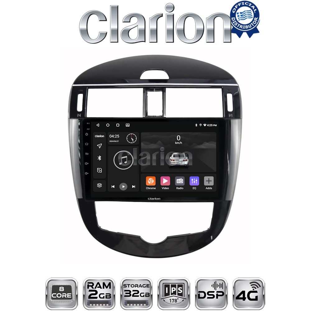 CLARION GL71648 Οθόνη OEM Multimedia Αυτοκινήτου για Nissan Pulsar 2015> (CarPlay/AndroidAuto/BT/GPS/WIFI/GPRS)