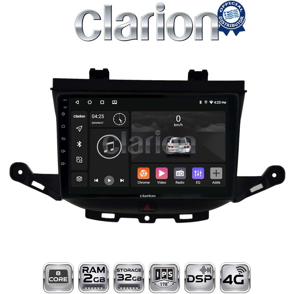 CLARION GL71674 Οθόνη OEM Multimedia Αυτοκινήτου για Opel Astra K 2016 > (CarPlay/AndroidAuto/BT/GPS/WIFI/GPRS)