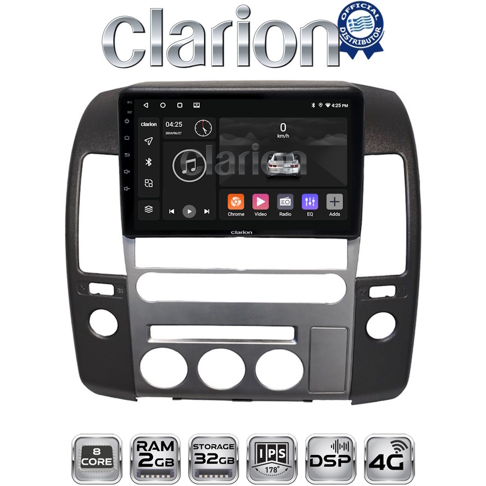 CLARION GL71683 Οθόνη OEM Multimedia Αυτοκινήτου για Nissan Navara 2006 > 2016 (CarPlay/AndroidAuto/BT/GPS/WIFI/GPRS)
