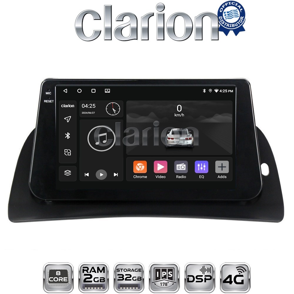 CLARION GL71707 Οθόνη OEM Multimedia Αυτοκινήτου για Renault Kangoo 2011 > 2021 (CarPlay/AndroidAuto/BT/GPS/WIFI/GPRS)