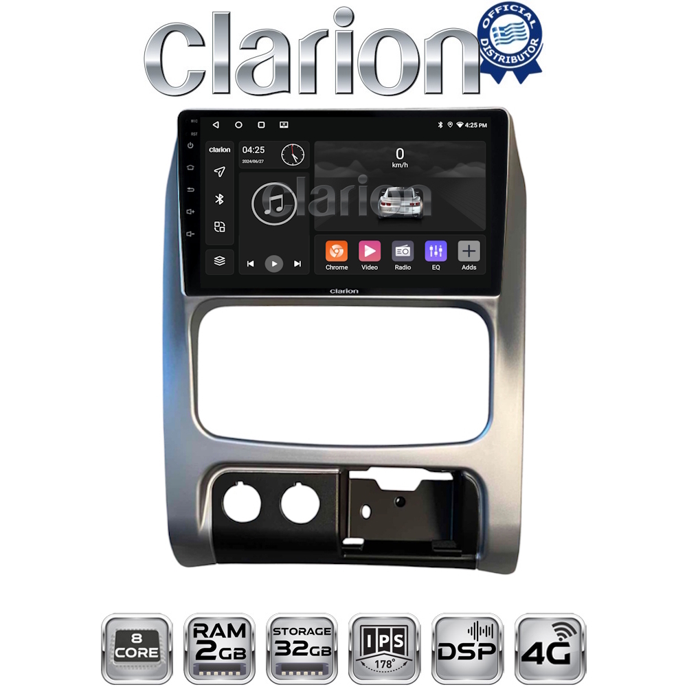 CLARION GL71736 Οθόνη OEM Multimedia Αυτοκινήτου για JEEP CHEROKEE & LIBERTY 2002-2007 (CarPlay/AndroidAuto/BT/GPS/WIFI/GPRS)