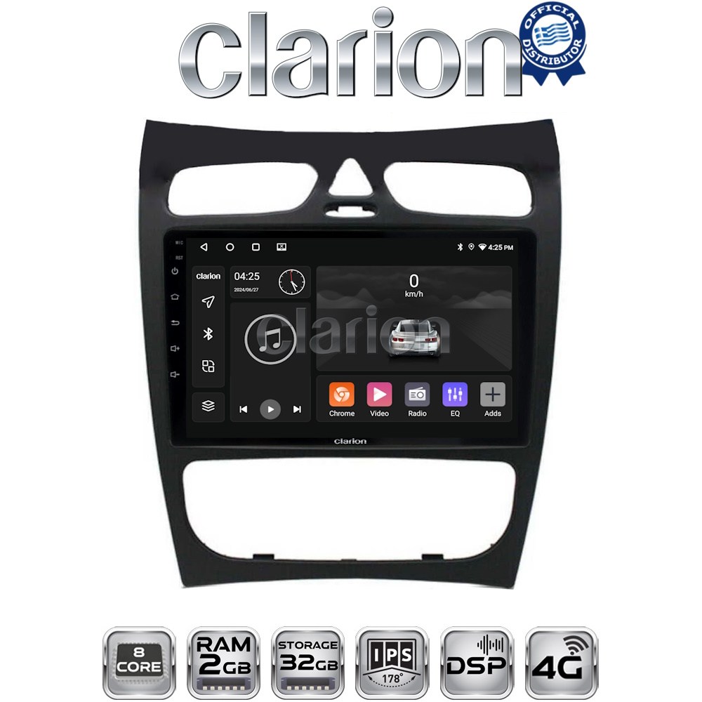CLARION GL71812 Οθόνη OEM Multimedia Αυτοκινήτου για Mercedes CLK (W209) 2000 > 2004 (CarPlay/AndroidAuto/BT/GPS/WIFI/GPRS)