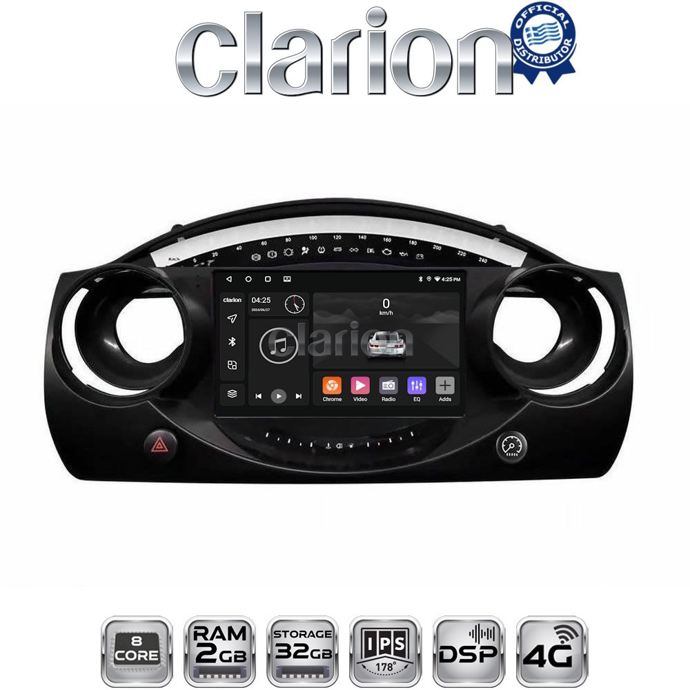 CLARION GL71832 Οθόνη OEM Multimedia Αυτοκινήτου για MINI COOPER 2001 > 2007 (CarPlay/AndroidAuto/BT/GPS/WIFI/GPRS)