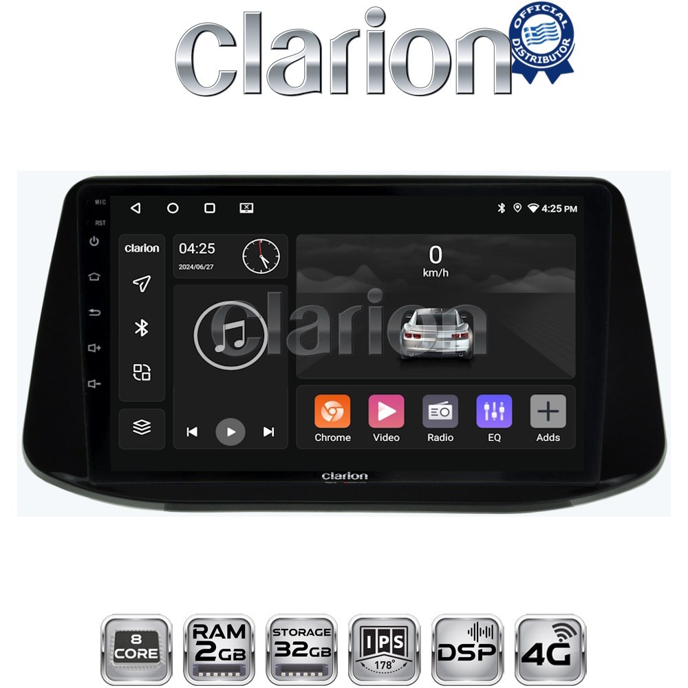 CLARION GL71960 Οθόνη OEM Multimedia Αυτοκινήτου για Hyundai i30 2018> (CarPlay/AndroidAuto/BT/GPS/WIFI/GPRS)