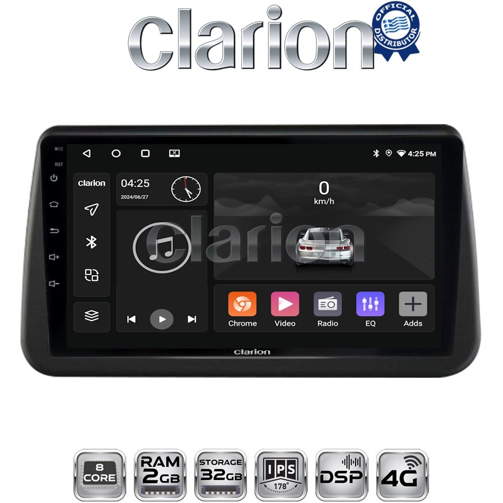CLARION GL71962 Οθόνη OEM Multimedia Αυτοκινήτου για Opel Meriva 2010 > 2017 (CarPlay/AndroidAuto/BT/GPS/WIFI/GPRS)