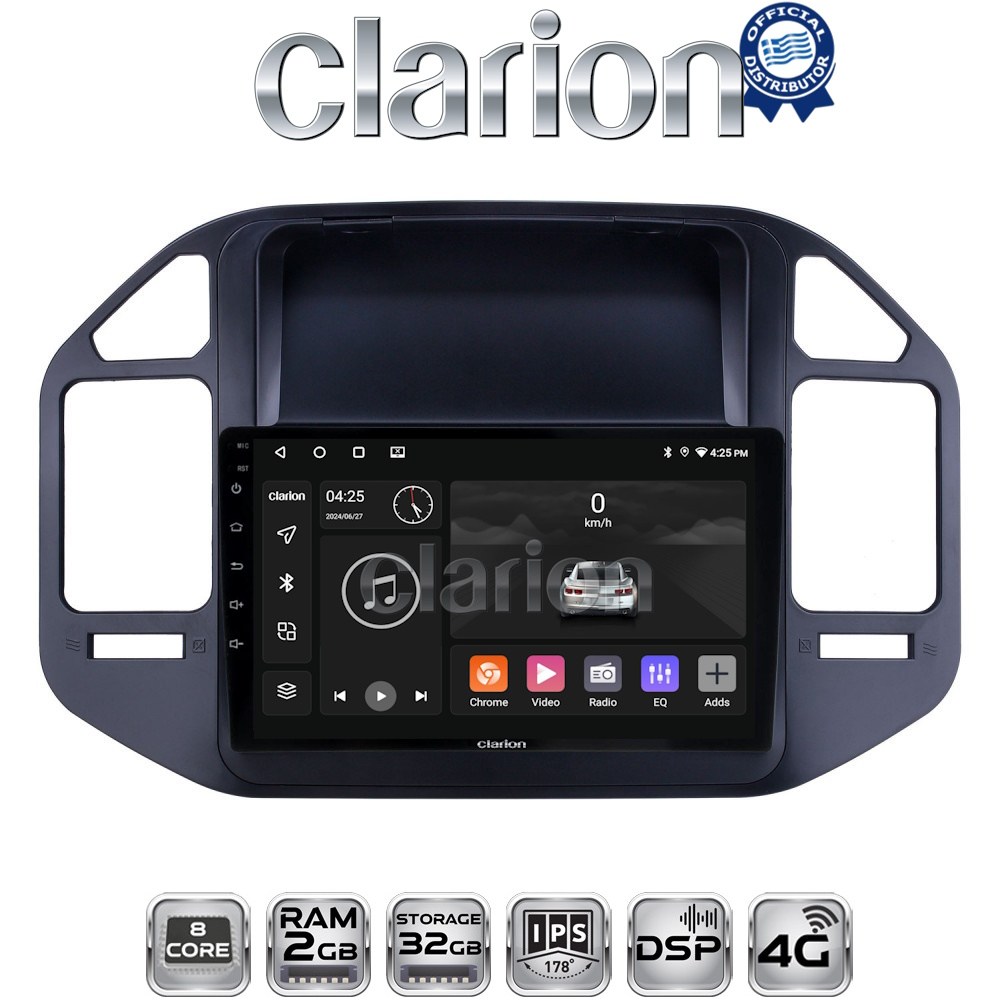 CLARION GL71990 Οθόνη OEM Multimedia Αυτοκινήτου για Mitsubishi Pajero 1999 > 2006 (CarPlay/AndroidAuto/BT/GPS/WIFI/GPRS)