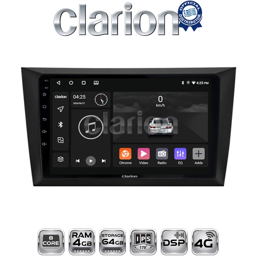 CLARION GL72004 Οθόνη OEM Multimedia Αυτοκινήτου για VW Golf 6 2008-2012 (CarPlay/AndroidAuto/BT/GPS/WIFI/GPRS)