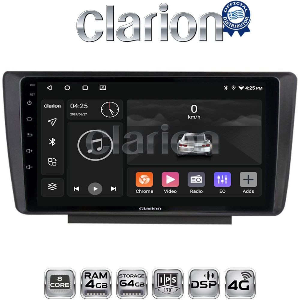 CLARION GL72007 Οθόνη OEM Multimedia Αυτοκινήτου για Skoda Octavia 5 2005 > 2012 (CarPlay/AndroidAuto/BT/GPS/WIFI/GPRS)