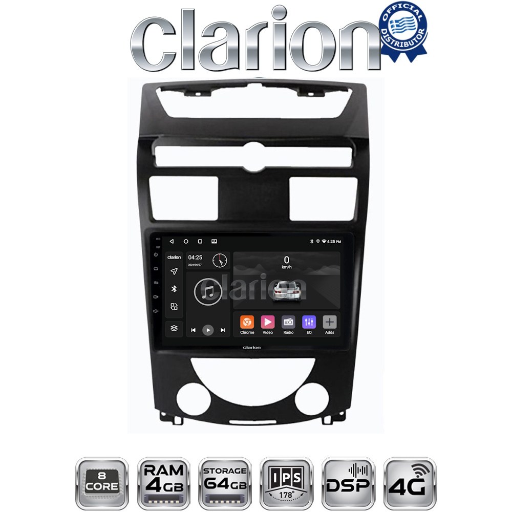 CLARION GL72014 Οθόνη OEM Multimedia Αυτοκινήτου για Ssangyong Rexton 2006>2015 (CarPlay/AndroidAuto/BT/GPS/WIFI/GPRS)
