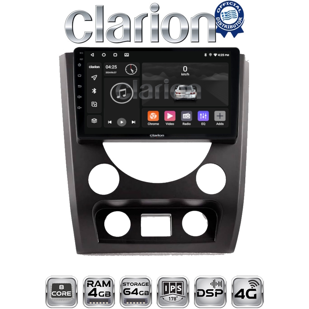 CLARION GL72014A Οθόνη OEM Multimedia Αυτοκινήτου για SsangYong Rexton 2015 > 2016 (CarPlay/AndroidAuto/BT/GPS/WIFI/GPRS)