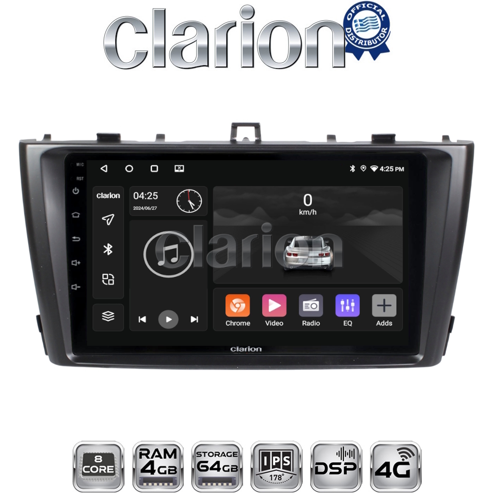 CLARION GL72027G Οθόνη OEM Multimedia Αυτοκινήτου για Toyota Avensis 2009 > 2016 (CarPlay/AndroidAuto/BT/GPS/WIFI/GPRS)