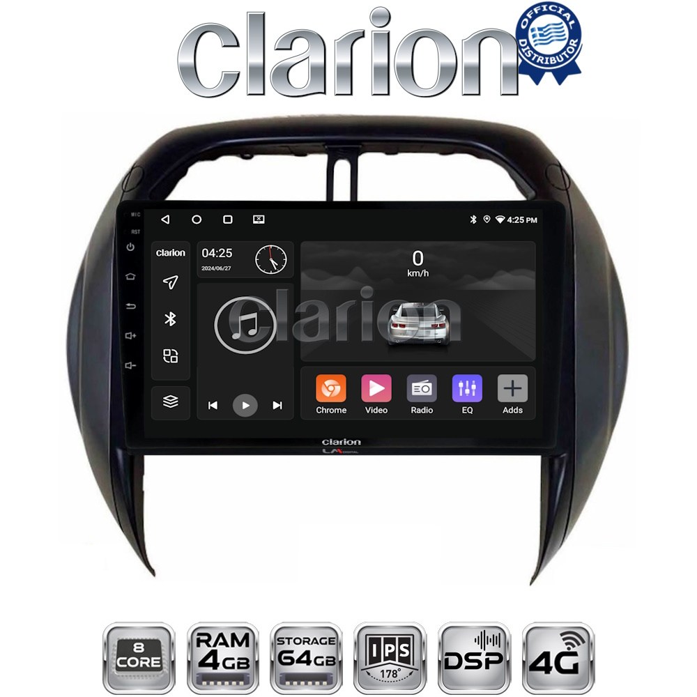 CLARION GL72071CL Οθόνη OEM Multimedia Αυτοκινήτου για Toyota Rav4 2000 > 2006 (CarPlay/AndroidAuto/BT/GPS/WIFI/GPRS)