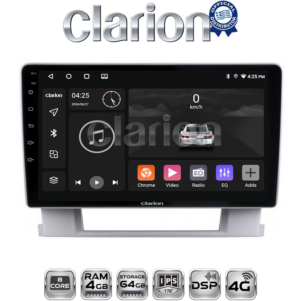 CLARION GL72072 Οθόνη OEM Multimedia Αυτοκινήτου για OPEL ASTRA J 2011>2015 (CarPlay/AndroidAuto/BT/GPS/WIFI/GPRS)