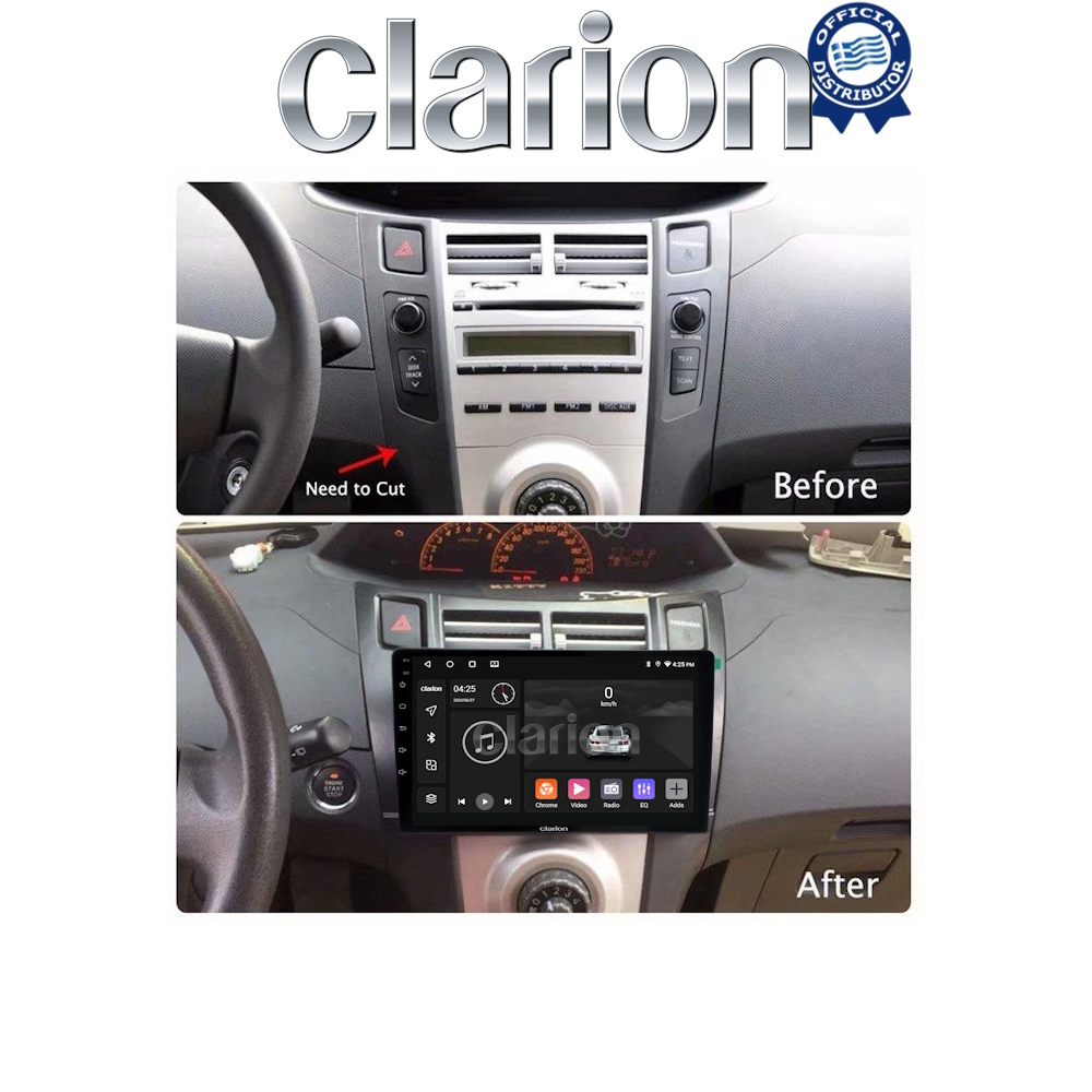 CLARION GL72084S Οθόνη OEM Multimedia Αυτοκινήτου για Τoyota Yaris 2006 > 2011 (CarPlay/AndroidAuto/BT/GPS/WIFI/GPRS)