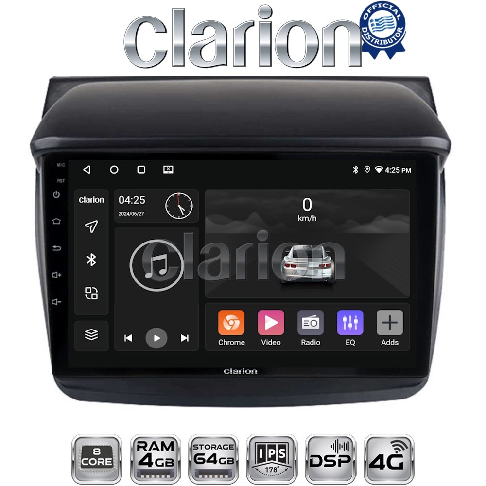 CLARION GL72094 Οθόνη OEM Multimedia Αυτοκινήτου για MITSUBISHI L200 2006 > 2014 (CarPlay/AndroidAuto/BT/GPS/WIFI/GPRS)