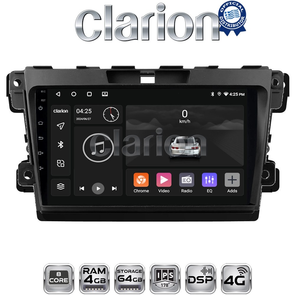 CLARION GL72097 Οθόνη OEM Multimedia Αυτοκινήτου για MAZDA CX7 2006> (CarPlay/AndroidAuto/BT/GPS/WIFI/GPRS)