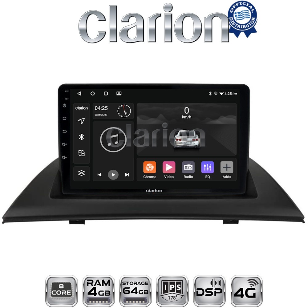 CLARION GL72103 Οθόνη OEM Multimedia Αυτοκινήτου για BMW X3 2003 > 2010 (CarPlay/AndroidAuto/BT/GPS/WIFI/GPRS)