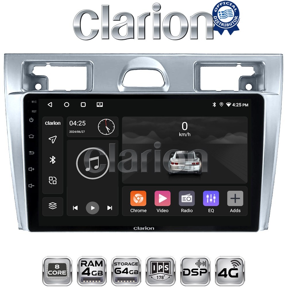 CLARION GL72140 Οθόνη OEM Multimedia Αυτοκινήτου για Ford Fiesta 2006 -> 2008 (CarPlay/AndroidAuto/BT/GPS/WIFI/GPRS)