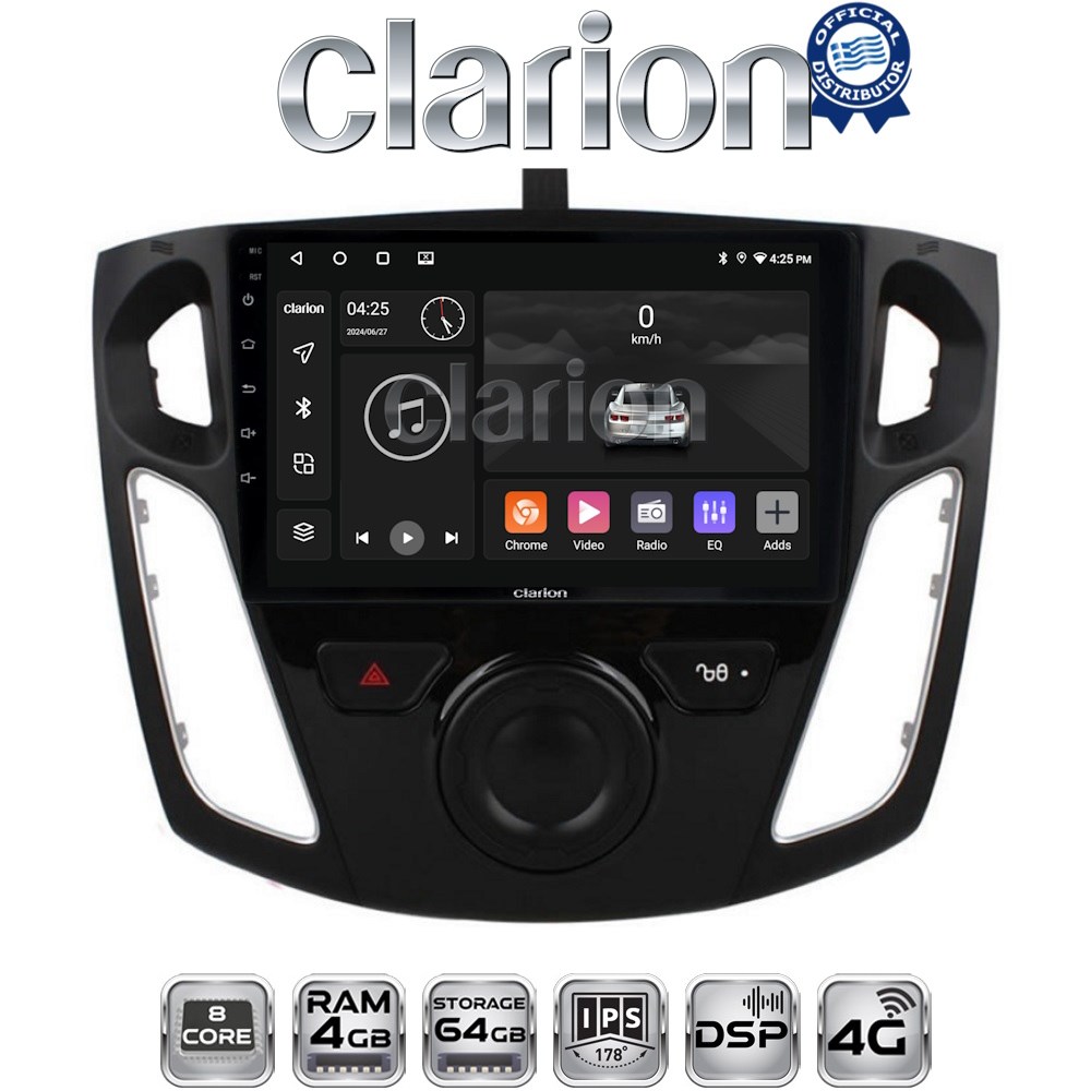 CLARION GL72150 Οθόνη OEM Multimedia Αυτοκινήτου για FORD FOCUS 2015>2018 (CarPlay/AndroidAuto/BT/GPS/WIFI/GPRS)