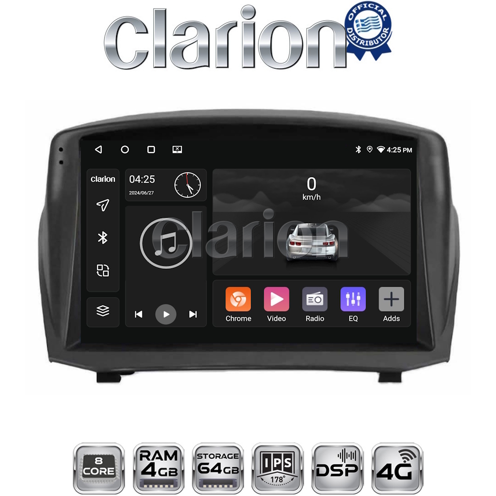 CLARION GL72152B Οθόνη OEM Multimedia Αυτοκινήτου για FORD FIESTA 2009>2017 (CarPlay/AndroidAuto/BT/GPS/WIFI/GPRS)