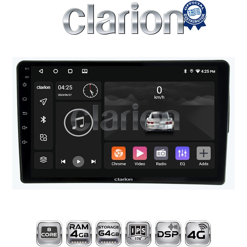 CLARION GL72198 Οθόνη OEM Multimedia Αυτοκινήτου για Fiat 500 2017 > (CarPlay/AndroidAuto/BT/GPS/WIFI/GPRS)