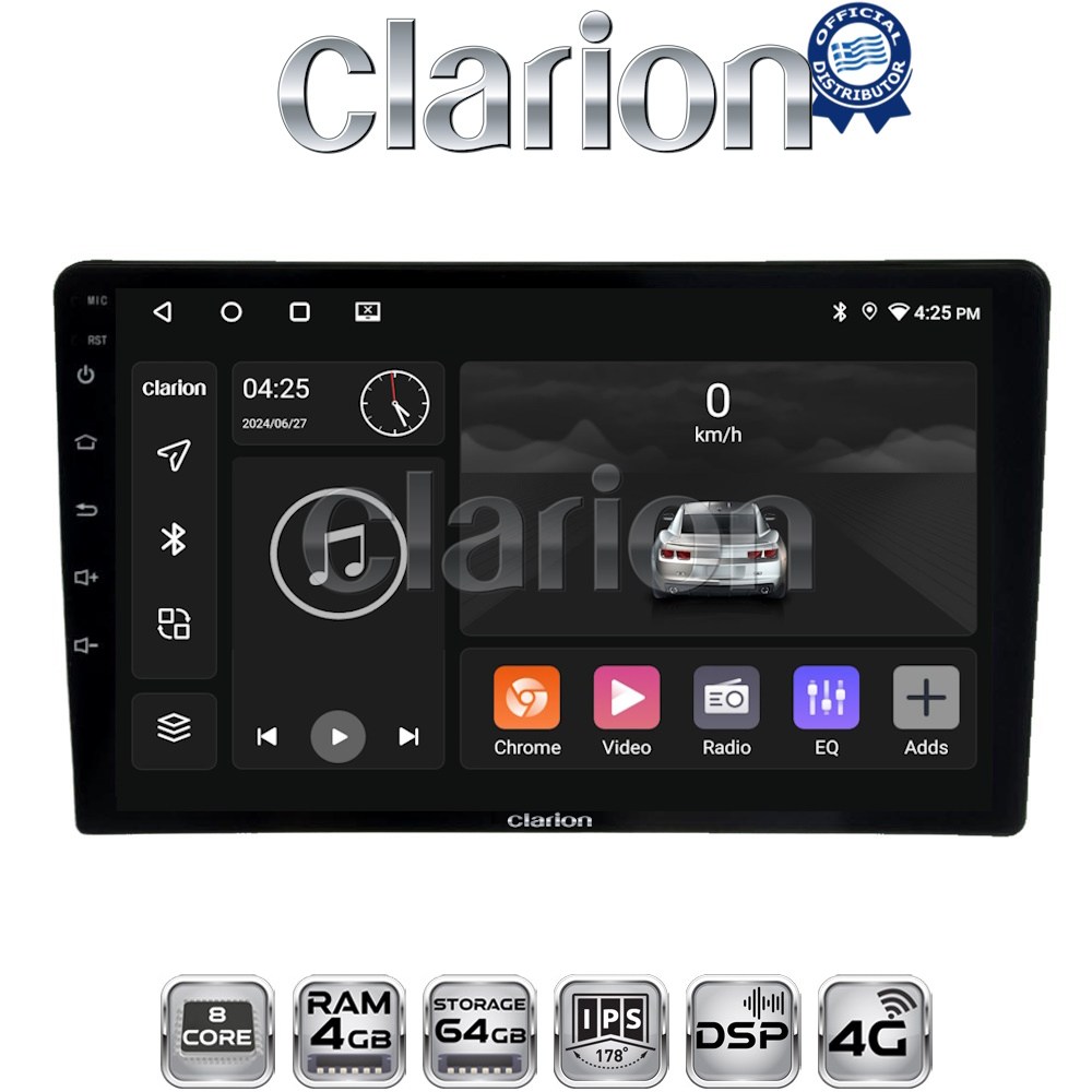 CLARION GL72202 Οθόνη OEM Multimedia Αυτοκινήτου για Jeep 2007> (CarPlay/AndroidAuto/BT/GPS/WIFI/GPRS)