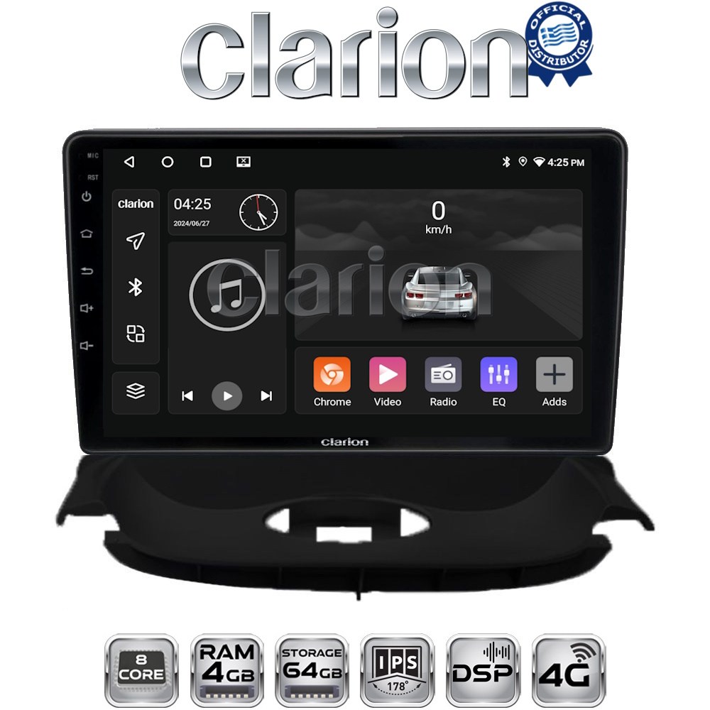 CLARION GL72206UP Οθόνη OEM Multimedia Αυτοκινήτου για Peugeot 206 2002 > 2006 (CarPlay/AndroidAuto/BT/GPS/WIFI/GPRS)