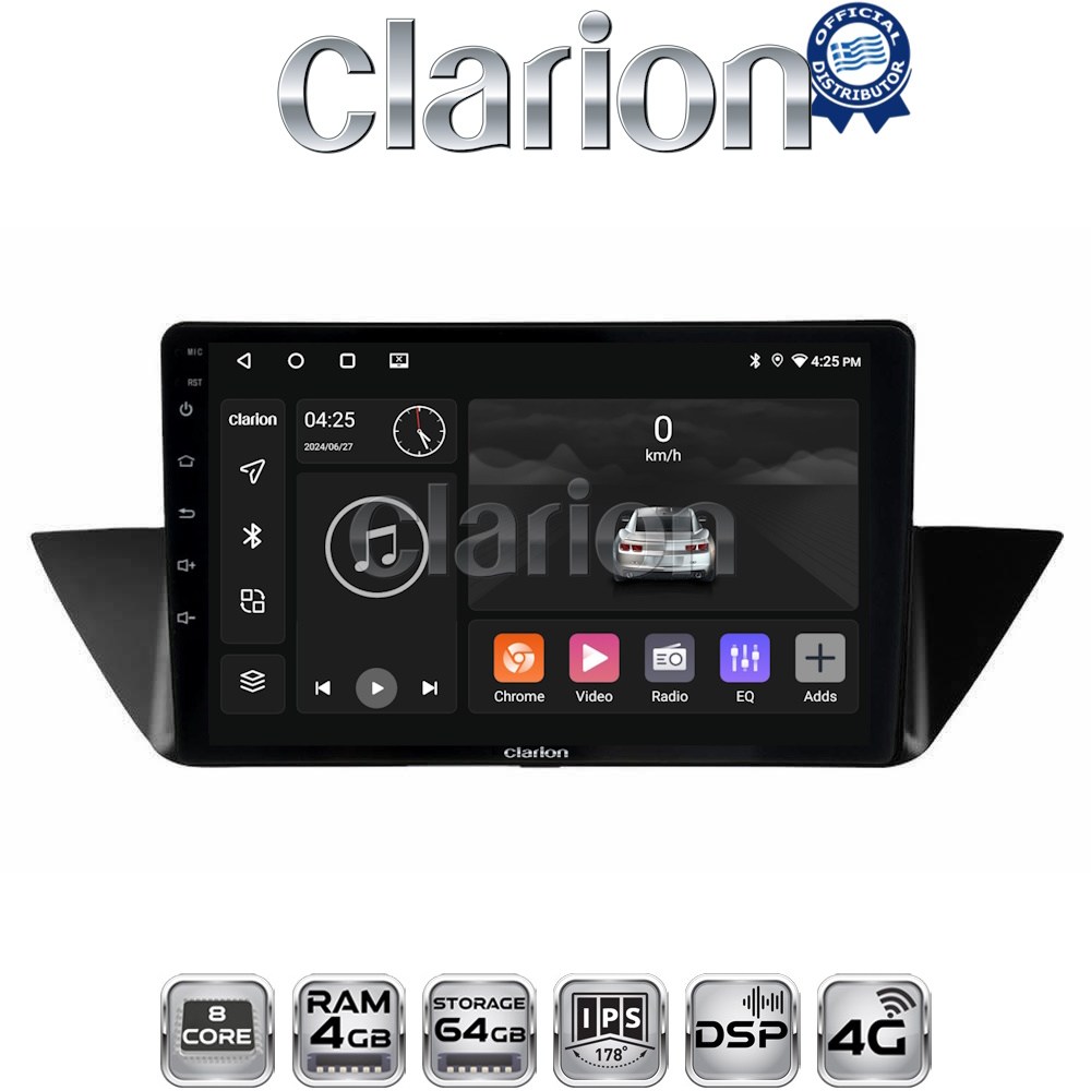 CLARION GL72219 Οθόνη OEM Multimedia Αυτοκινήτου για BMW X1 (E84) 2009>2014 (CarPlay/AndroidAuto/BT/GPS/WIFI/GPRS)