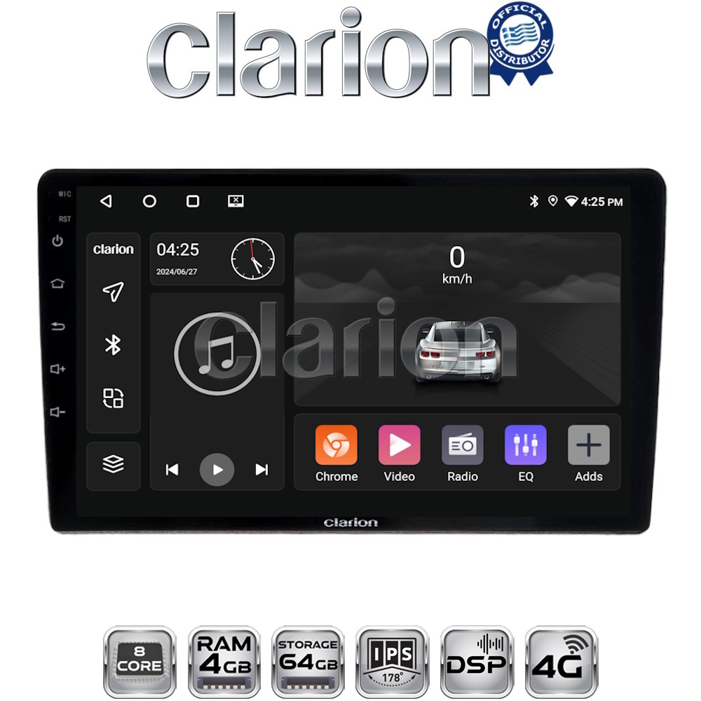 CLARION GL72237 Οθόνη OEM Multimedia Αυτοκινήτου για Ford Focus 1998 > 2004 (CarPlay/AndroidAuto/BT/GPS/WIFI/GPRS)