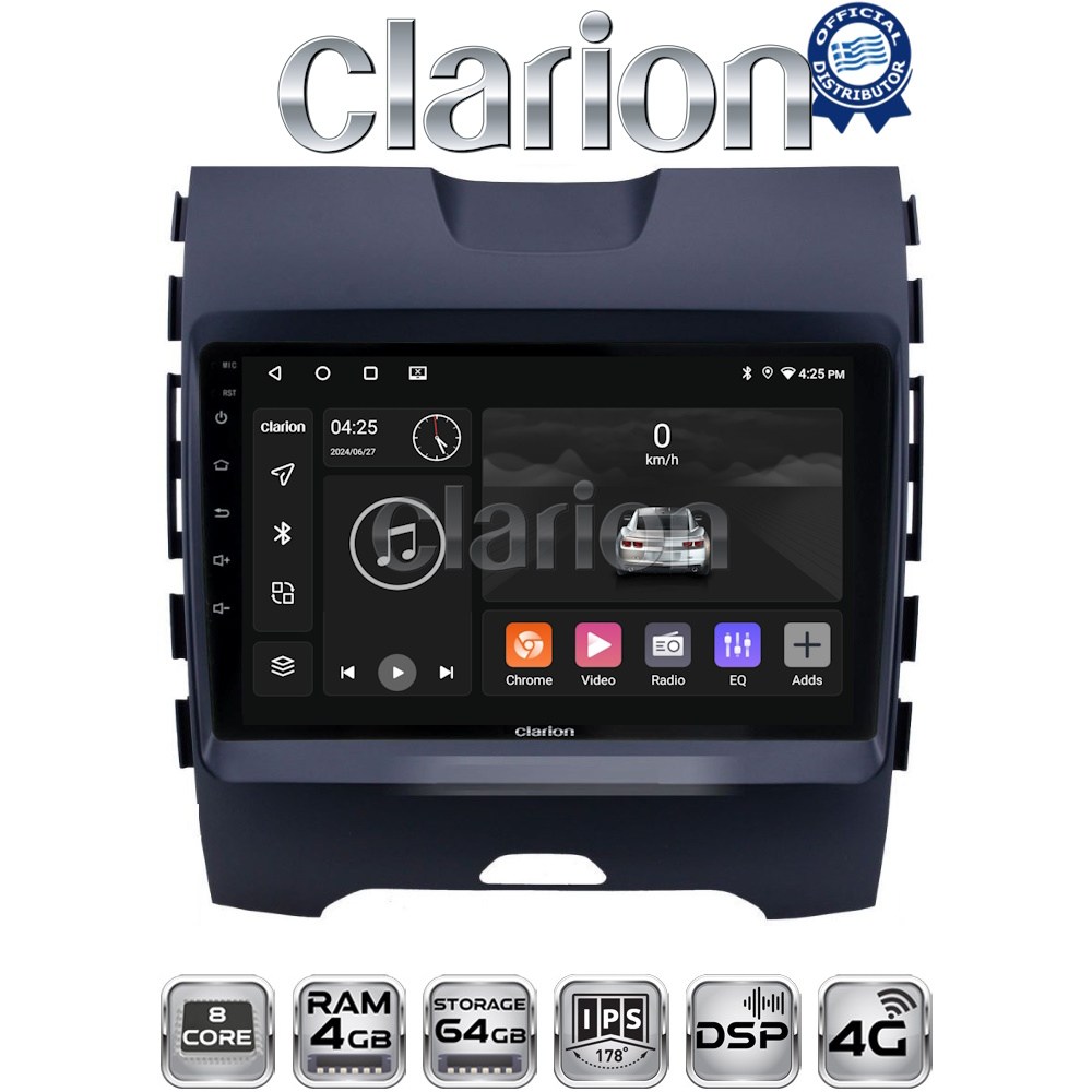 CLARION GL72248 Οθόνη OEM Multimedia Αυτοκινήτου για Ford Edge 2016 > (CarPlay/AndroidAuto/BT/GPS/WIFI/GPRS)