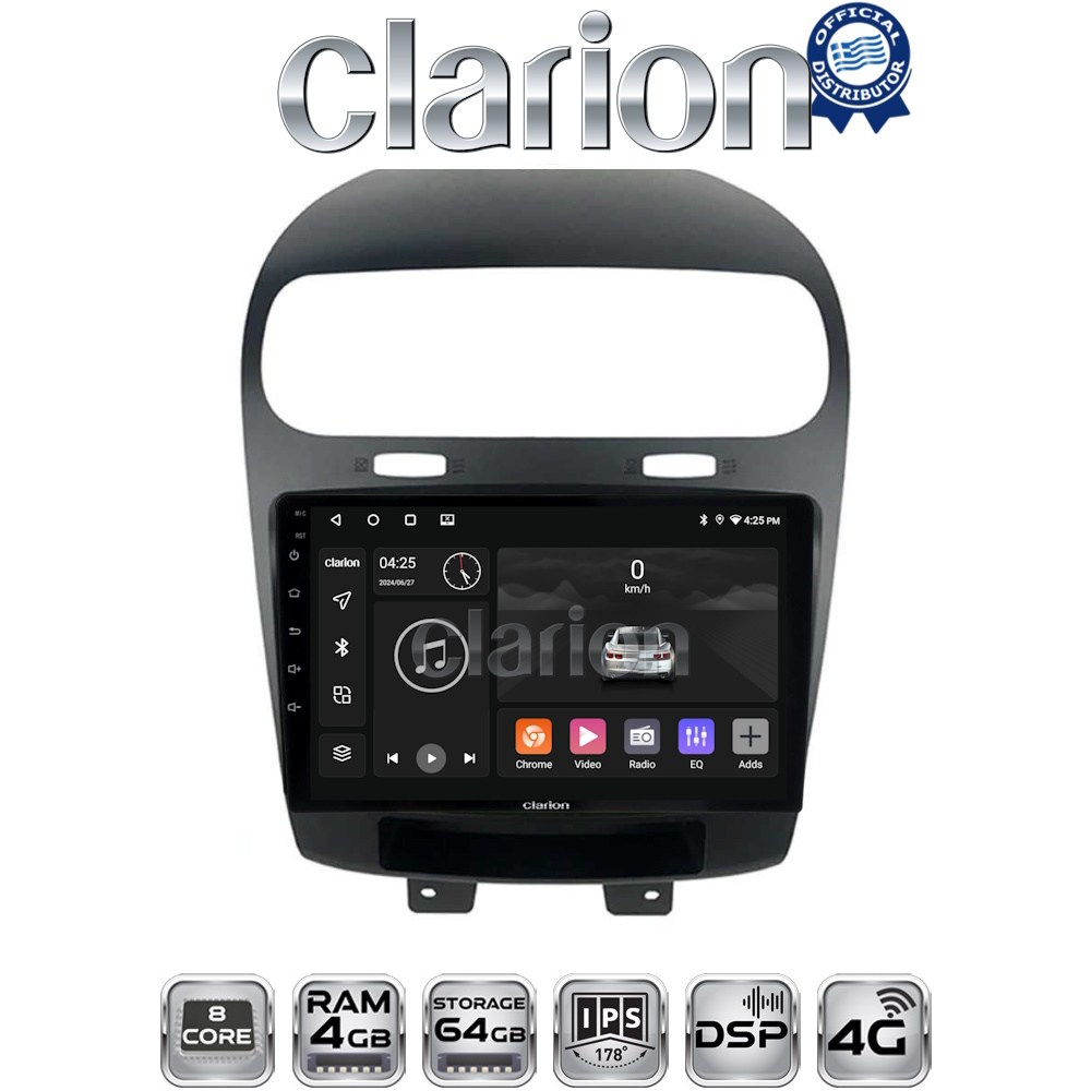 CLARION GL72261 Οθόνη OEM Multimedia Αυτοκινήτου για Fiat Freemont 2008> (CarPlay/AndroidAuto/BT/GPS/WIFI/GPRS)