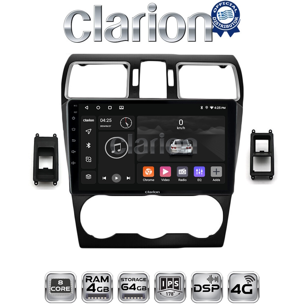 CLARION GL72262B Οθόνη OEM Multimedia Αυτοκινήτου για Subaru Impreza - Forester 2013 > (CarPlay/AndroidAuto/BT/GPS/WIFI/GPRS)