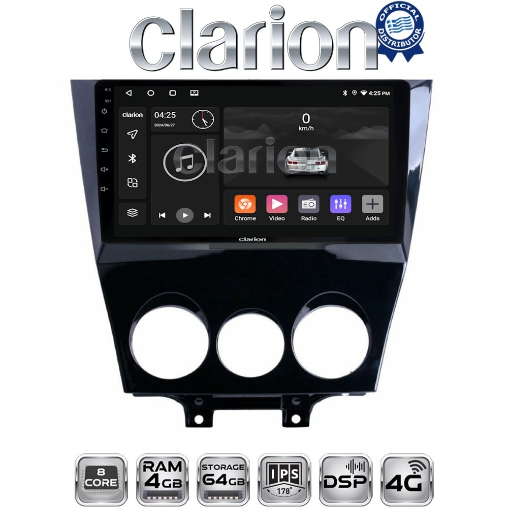 CLARION GL72301 Οθόνη OEM Multimedia Αυτοκινήτου για Mazda RX8 2001>2008 (CarPlay/AndroidAuto/BT/GPS/WIFI/GPRS)