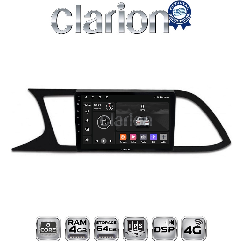 CLARION GL72306 Οθόνη OEM Multimedia Αυτοκινήτου για SEAT LEON 2012>  (CarPlay/AndroidAuto/BT/GPS/WIFI/GPRS)