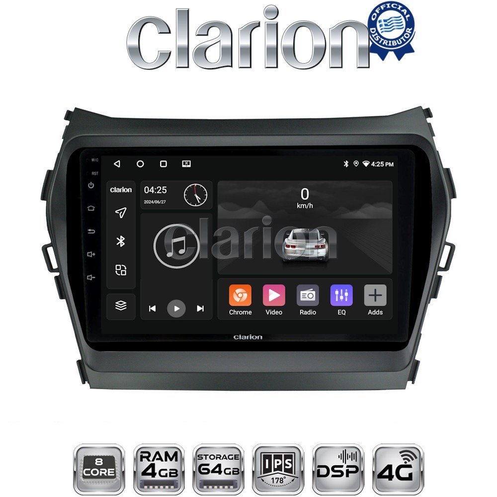 CLARION GL72309 Οθόνη OEM Multimedia Αυτοκινήτου για HY SANTA FE 2013 > 2017
HY IX45 (CarPlay/AndroidAuto/BT/GPS/WIFI/GPRS)