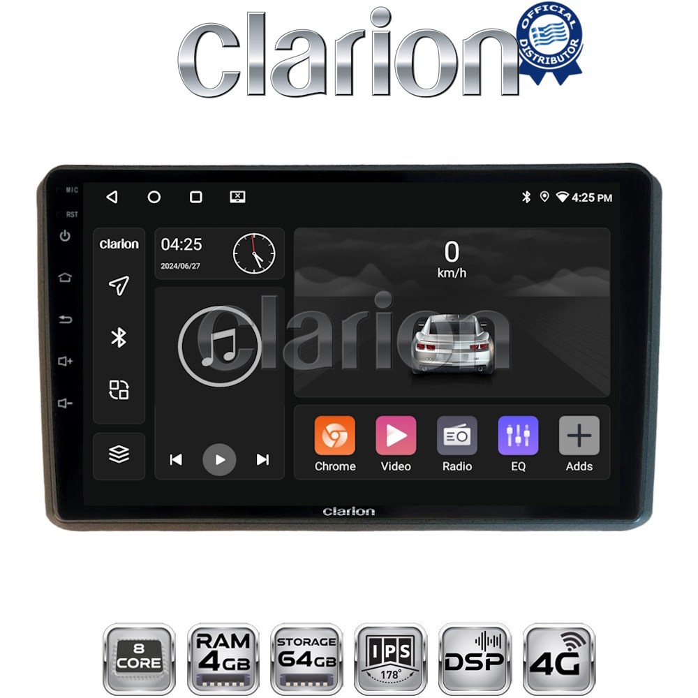 CLARION GL72312 Οθόνη OEM Multimedia Αυτοκινήτου για MITSUBISHI OUTLANDER 2001 > 2006 (CarPlay/AndroidAuto/BT/GPS/WIFI/GPRS)