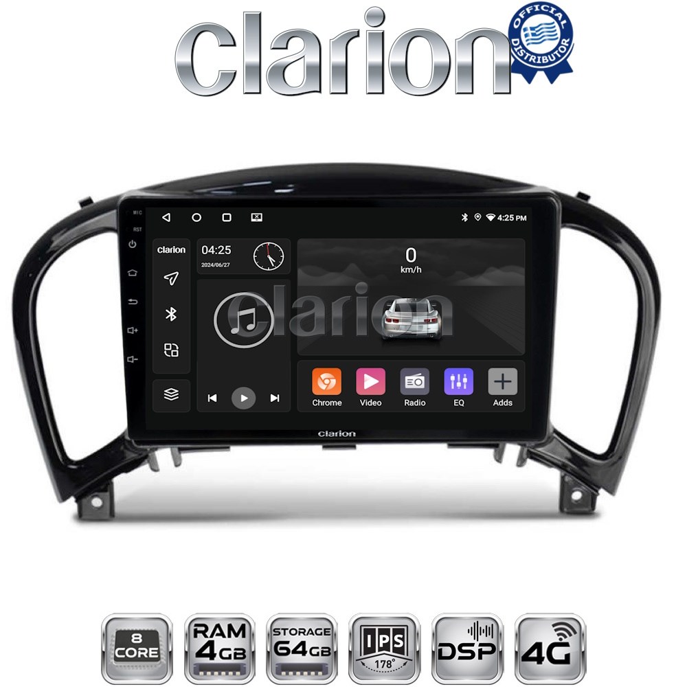CLARION GL72352 Οθόνη OEM Multimedia Αυτοκινήτου για NISSAN JUKE 2009> (CarPlay/AndroidAuto/BT/GPS/WIFI/GPRS)